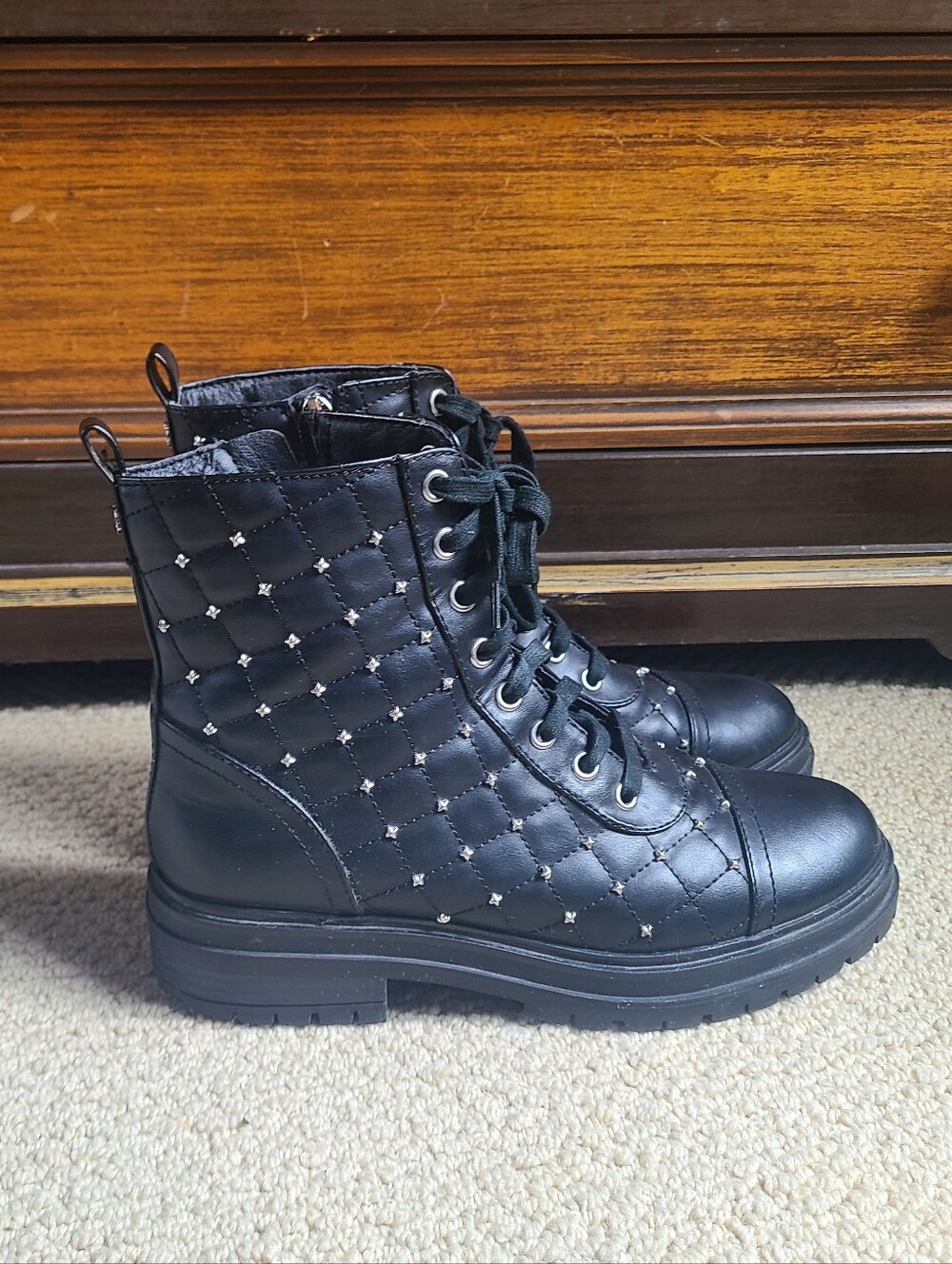 SAM EDELMAN EMBELLISHED COMBAT BOOTS